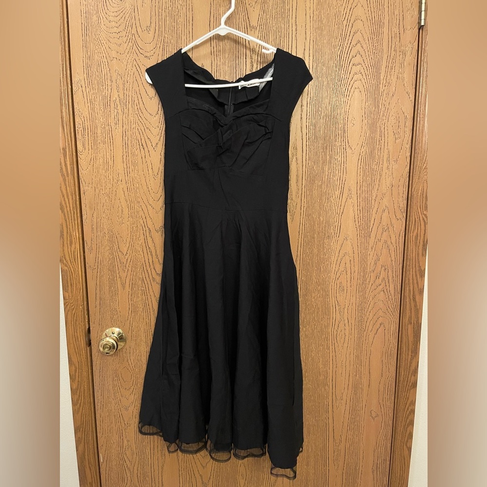 Muxxn Large black circle skirt dress